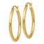 14K Polished Hoop Earrings - 25 mm