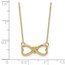 14K Polished Infinity w/Heart Necklace - 18 in.