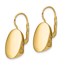 14K Polished Oval Leverback Earrings - 25.07 mm