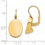 14K Polished Oval Leverback Earrings - 25.07 mm