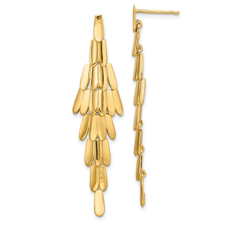 14K Polished Post Dangle Chandelier Earrings - 50.5 mm