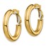 14k Polished Round Hoop Earrings - 4x15 mm