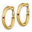 14k Polished Round Hoop Earrings - 4x20 mm