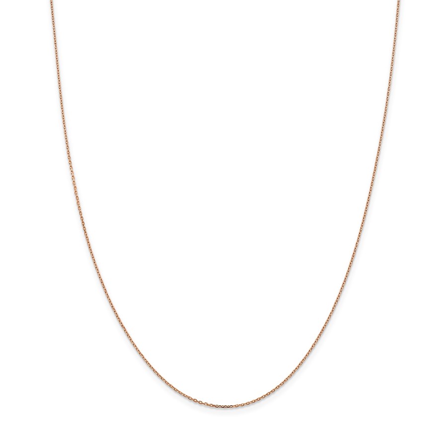 14k Rose Gold 1.0 mm Cable Chain Necklace - 20 in.