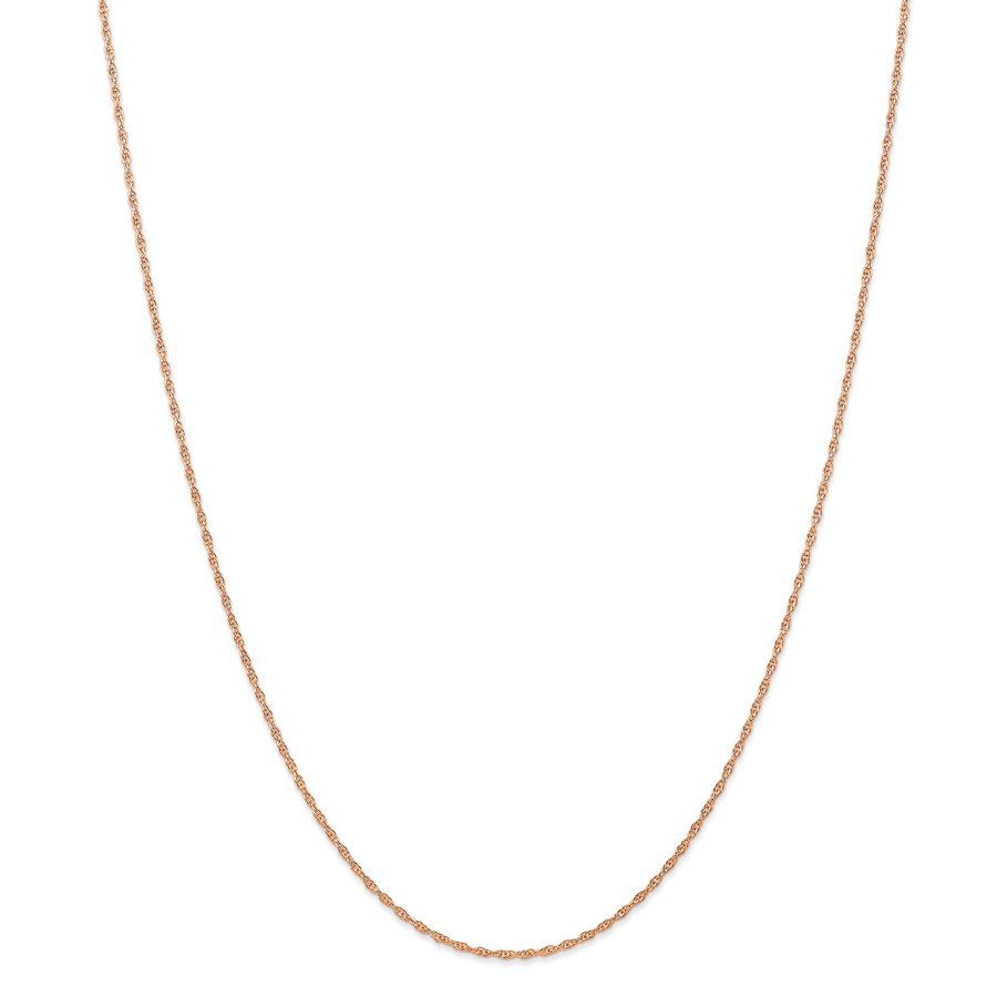 14k Rose Gold 1.15 mm Carded Cable Rope Chain Necklace - 18 in.