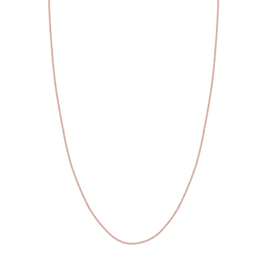 14K Rose Gold 1.25 mm Wheat Chain w/ Lobster Clasp - 18 in.