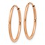 14k Rose Gold 1.2mm Polished Endless Hoop Earrings - 18.5 mm