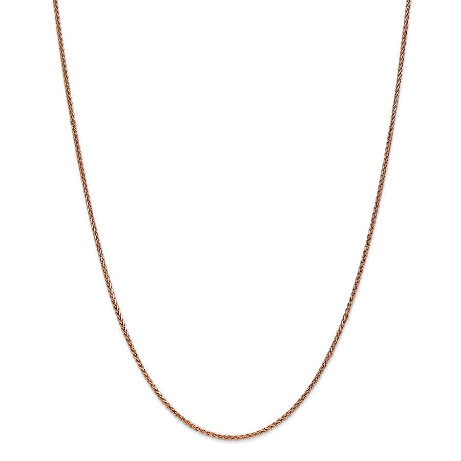 14k Rose Gold 1.40 mm Spiga Chain Necklace - 18 in.