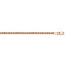 14k Rose Gold 1.75 mm Diamond Cut Rope Chain - 16 in.