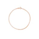 14K Rose Gold 1.95 mm Open Curb Chain Bracelet - 7.25 in.