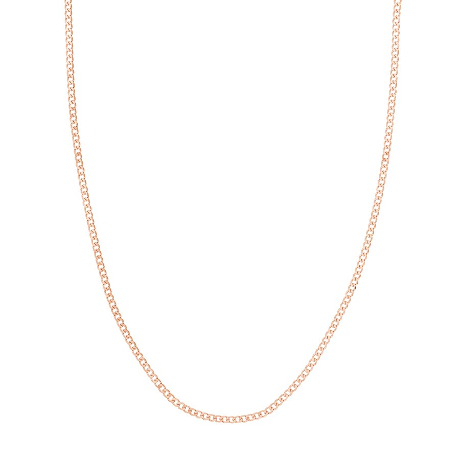 14K Rose Gold 2.7 mm Curb Chain w/ Lobster Clasp - 24 in.