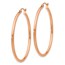 14k Rose Gold 2 mm Polished Hoop Earrings