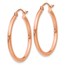 14k Rose Gold 25 mm Polished Hoop Earrings