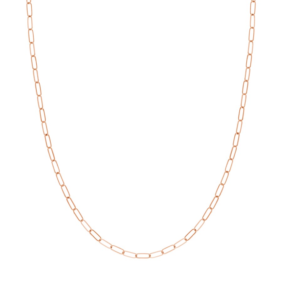 14K Rose Gold 3 mm Link Chain w/ Lobster Clasp - 24 in.