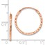 14k Rose Gold D/C Square Tube Endless Hoop Earrings - 20.25 mm