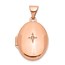 14k Rose Gold Diamond Locket - 17 mm