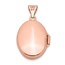 14k Rose Gold Diamond Locket - 17 mm