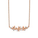 14K Rose Gold Fancy CZ w/ 1in ext. Necklace - 16 in.