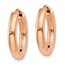 14k Rose Gold Polished Hollow Hinged Hoop Earrings