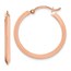 14K Rose Gold Polished Hoop Earrings - 26 mm