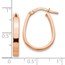 14K Rose Gold Polished U-Shape Hoop Earrings - 20 mm