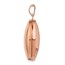 14k Rose Gold Round Plain Flat Locket - 20 mm