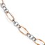 14k Rose & White Gold Two-Tone Polished Link Bracelet