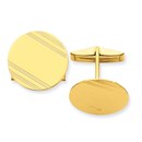 14k Solid Gold Circular Cuff Links