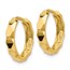 14k Solid Gold Diamond Cut Hoop Earrings