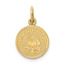 14k Solid Gold Graduation Charm - 1226A