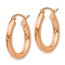 14k Solid Rose Gold 3 mm Hoop Earrings