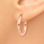 14k Solid Rose Gold 3 mm Hoop Earrings