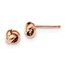 14k Solid Rose Gold Polished Love Knot Post Earrings