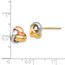 14K Tri-Color Polished Love Knot Earrings - 8.5 mm