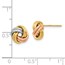 14K Tri-Color Polished Love Knot Post Earrings - 8.5 mm