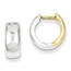 14k Two-tone 10 mm Hinged Hoop Earrings