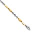 14K Two-tone 7.75in Bracelet - 7.75 in.