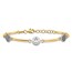 14K Two-tone Compass and Anchor w/ Bracelet - 7 in.