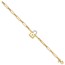 14K Two-tone Fancy Link with Lock Bracelet - 7.5 in.