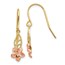 14k Two-tone Fancy Plumeria Dangle Earrings - 43 mm