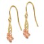 14k Two-tone Fancy Plumeria Dangle Earrings - 43 mm