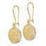 14K Two-tone Filigree Dangle Earrings - 31 mm