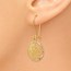 14K Two-tone Filigree Dangle Earrings - 31 mm