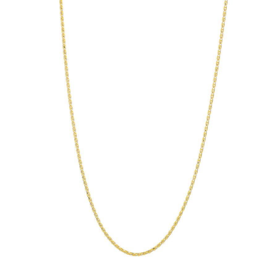 14K Two Tone Gold 1.05 mm Wheat Chain w/ Lobster Clasp - 20 in.