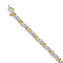 14K Two-Tone Gold 1Ctw Baguette 1.064ct Diamond Bracelet - 7 in.