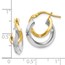 14K Two-tone Hoop Earrings - 18 mm