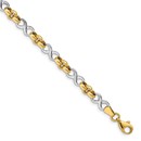 14K Two-Tone Infinity Bracelet - 7.5 in.