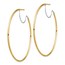 14k Two-Tone Large Polished Hoop Earrings - 2x55 mm