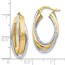 14K Two-tone Polished D/C Hoop Earrings - 27 mm