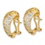 14K Two-tone Polished D/C Omega Back Earrings - 23 mm